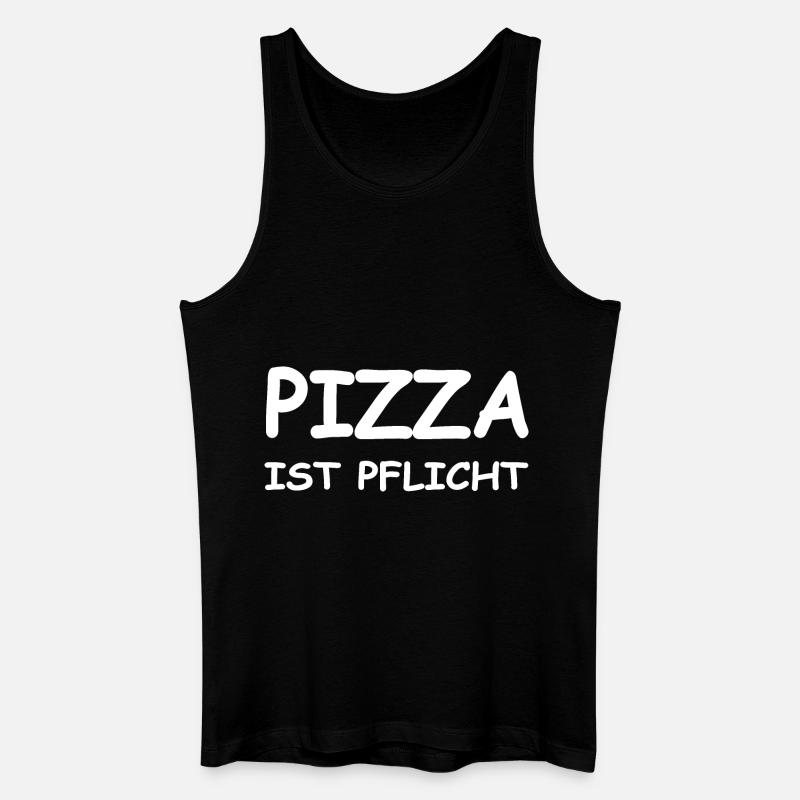 Pizza - Männer Bio Tank Top - Schwarz