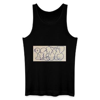 Throw Up auf T-Shirt - Männer Bio Tank Top - Schwarz - Vorne