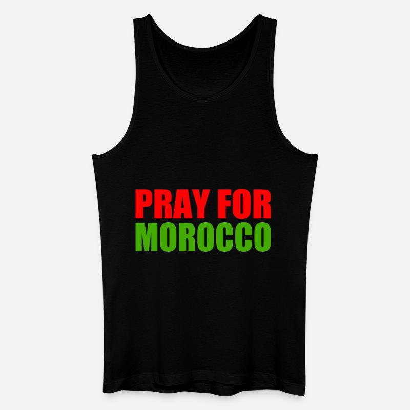 Pray for morocco - Männer Bio Tank Top - Schwarz