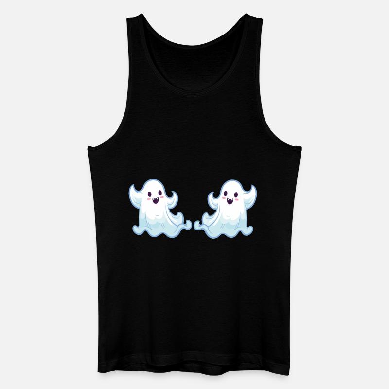 geist ghost cartoon 2 - Männer Bio Tank Top - Schwarz