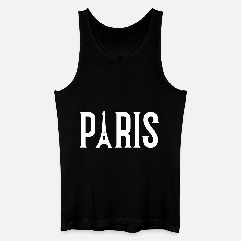 paris - Männer Bio Tank Top - Schwarz