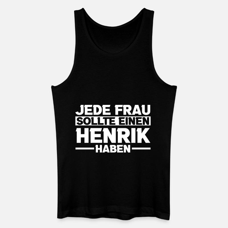Henrik - Männer Bio Tank Top - Schwarz