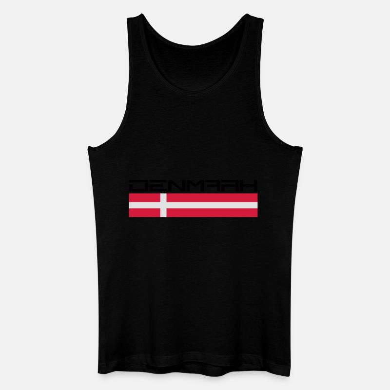 Denmark Logo Design - Männer Bio Tank Top - Schwarz