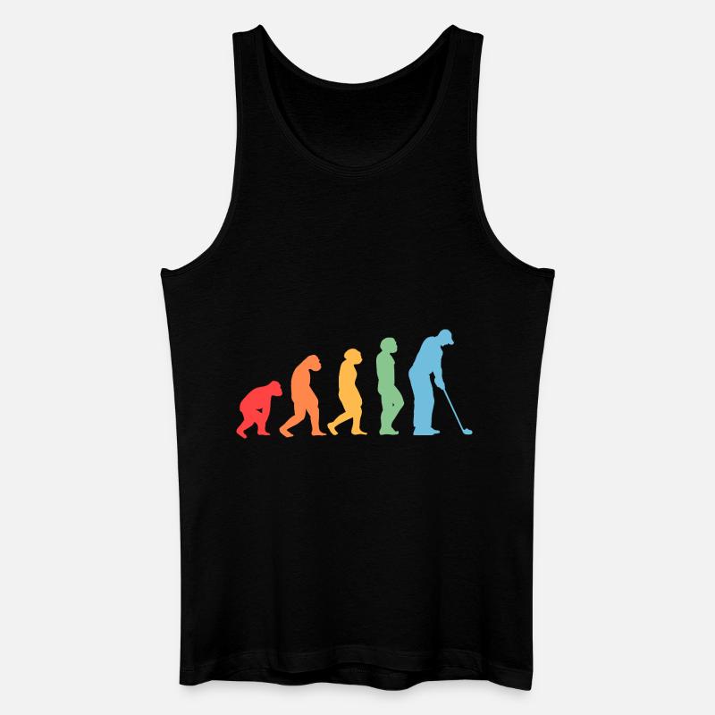 Golfspieler Evolution Golf - Männer Bio Tank Top - Schwarz