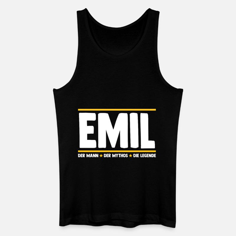 Emil - Männer Bio Tank Top - Schwarz