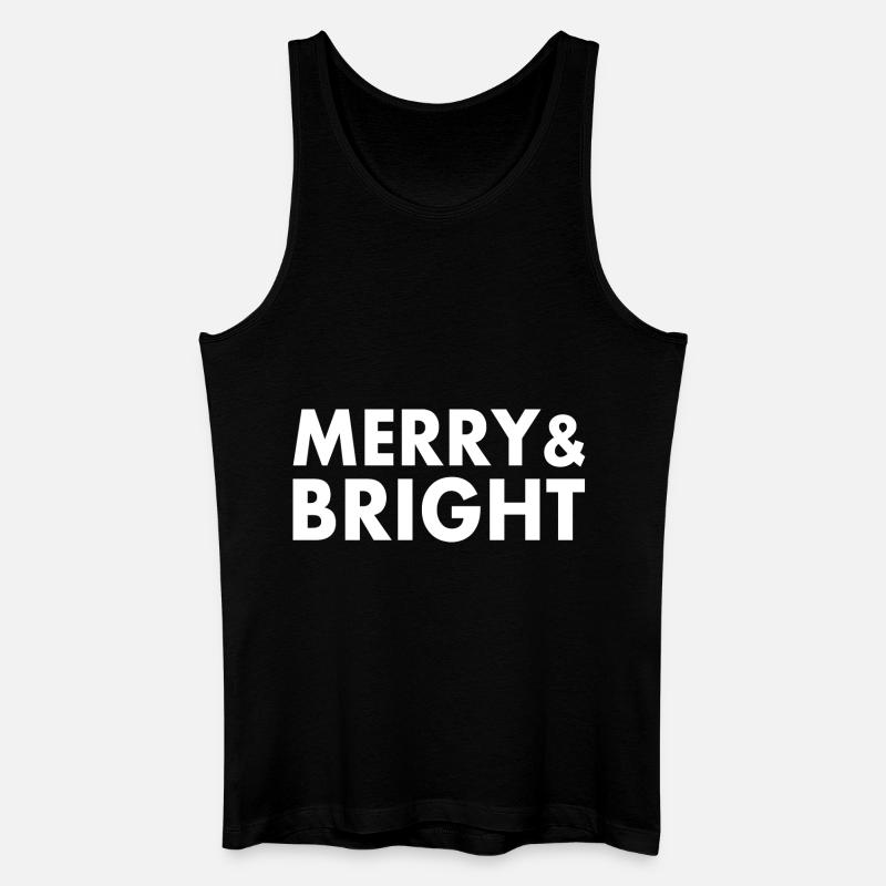 Merry and bright - Männer Bio Tank Top - Schwarz