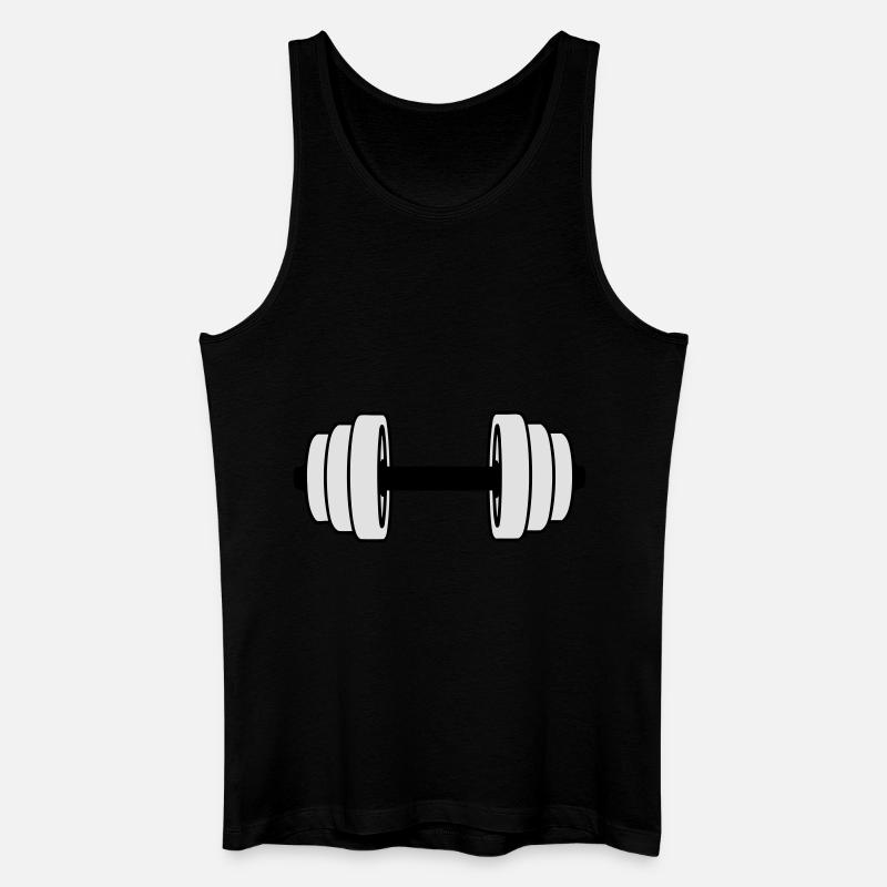 Hantel - Männer Bio Tank Top - Schwarz