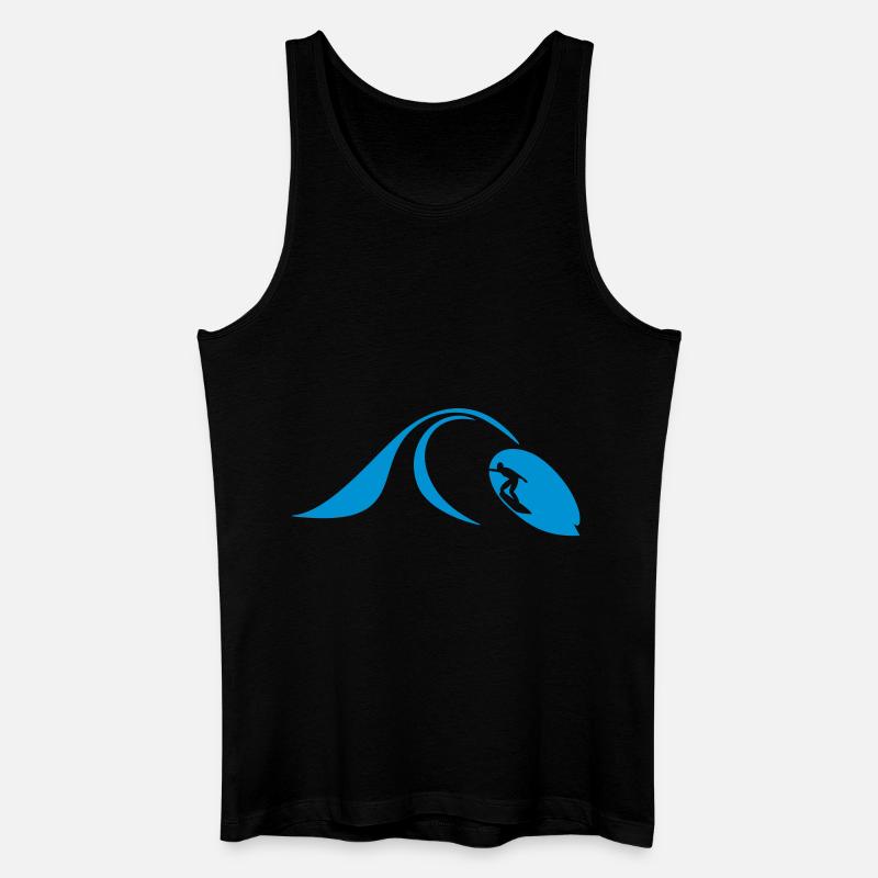 Perfekte Welle - Männer Bio Tank Top - Schwarz