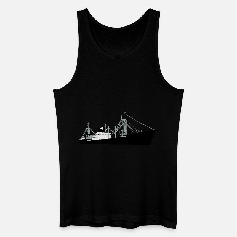 Schiff - MS F. Freiligrath - Männer Bio Tank Top - Schwarz