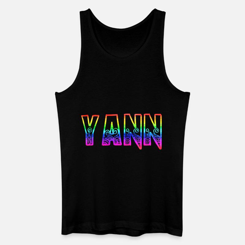 yann rs regenbogen - Männer Bio Tank Top - Schwarz