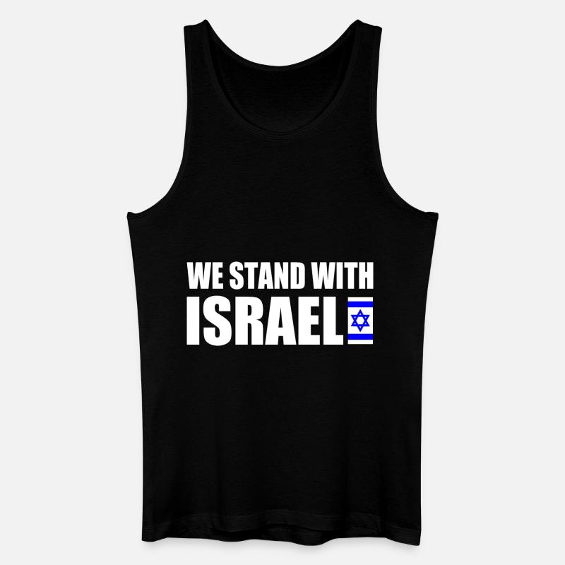 We stand with israel - Männer Bio Tank Top - Schwarz
