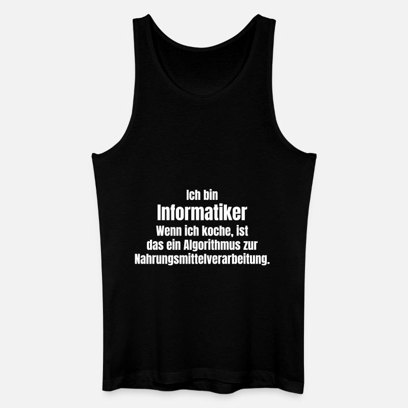 Informatiker kocht - Männer Bio Tank Top - Schwarz