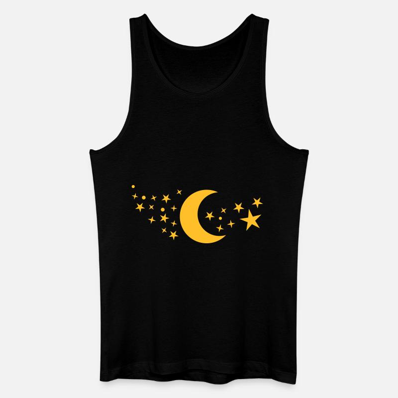 Mond - Männer Bio Tank Top - Schwarz