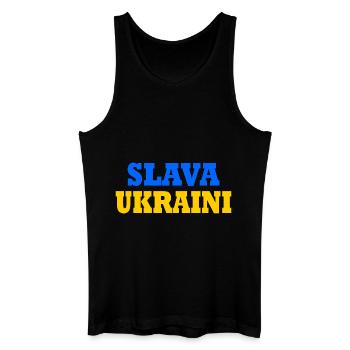 Slava ukraini - Débardeur bio Homme - noir - Devant