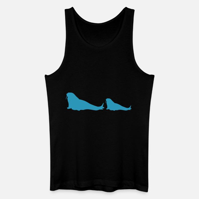 walross 2 - Männer Bio Tank Top - Schwarz