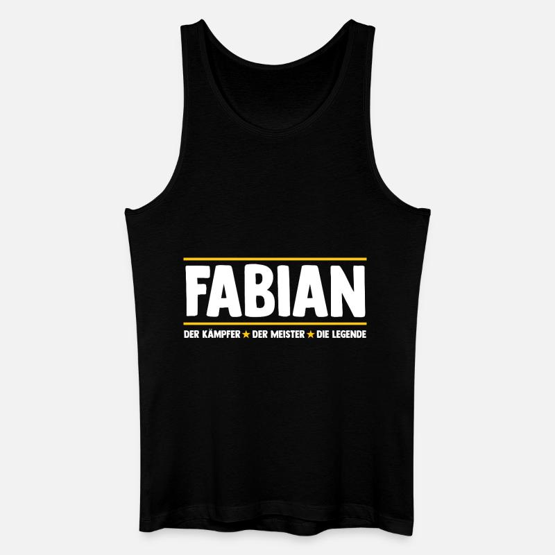 Fabian - Männer Bio Tank Top - Schwarz