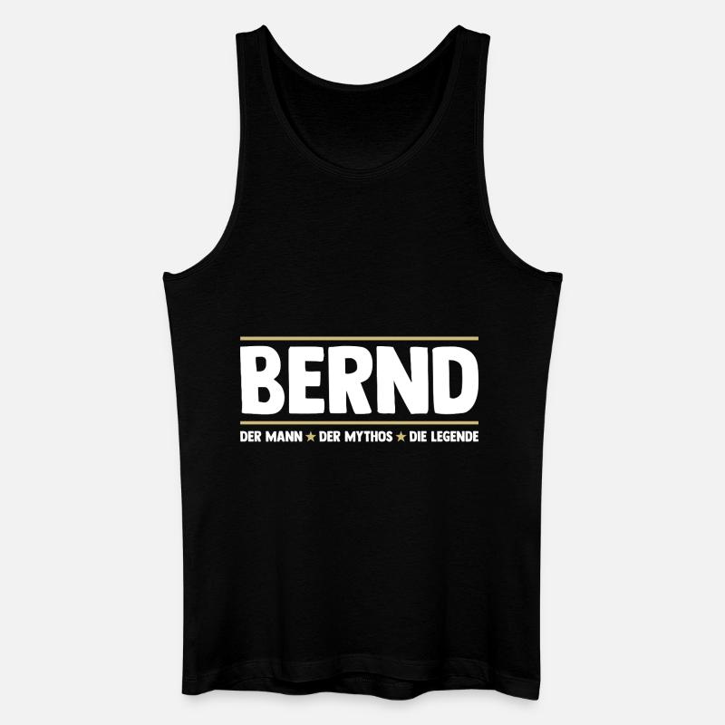 Bernd - Männer Bio Tank Top - Schwarz