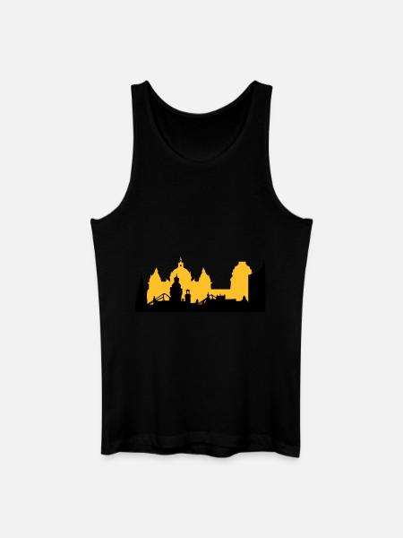 Leipzig Skyline - Männer Bio Tank Top - Schwarz