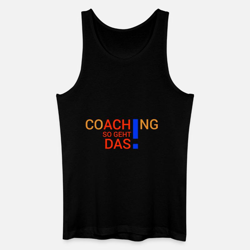 COACHING - Männer Bio Tank Top - Schwarz