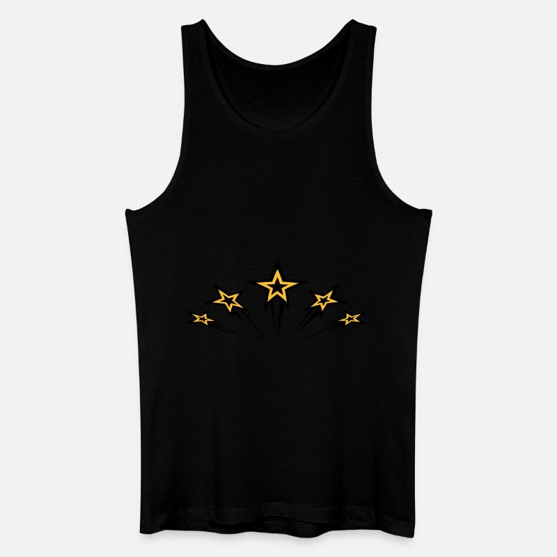 flying_stars - Männer Bio Tank Top - Schwarz