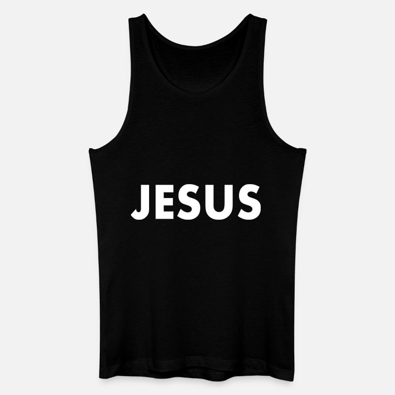 Jesus - Männer Bio Tank Top - Schwarz