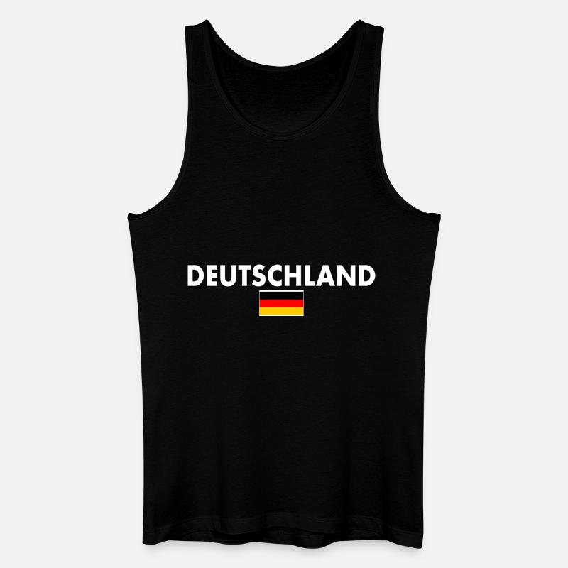 Deutschland - Männer Bio Tank Top - Schwarz