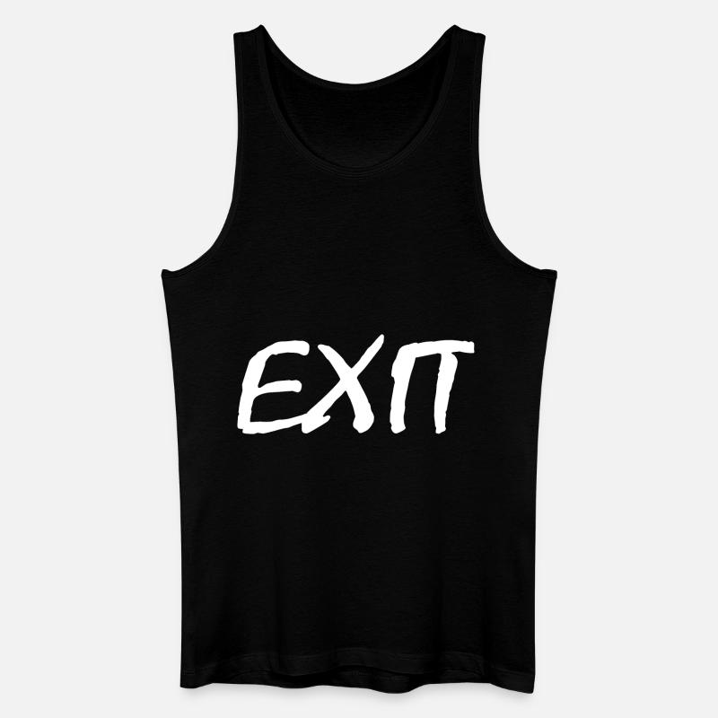Exit - Männer Bio Tank Top - Schwarz