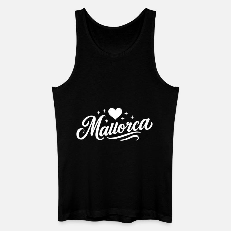 Mallorca Herz - Männer Bio Tank Top - Schwarz