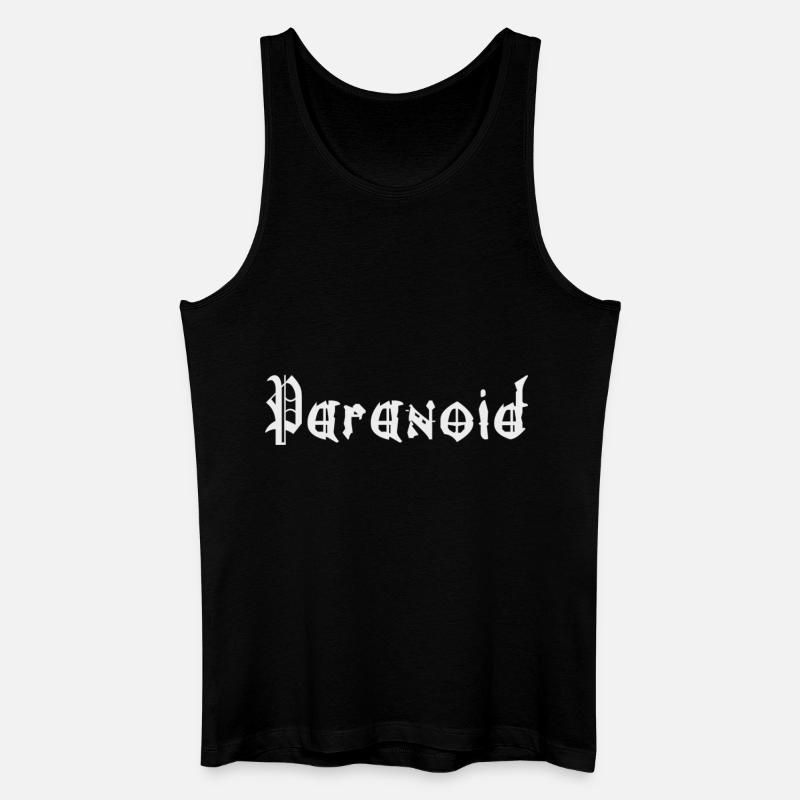 paranoid - Männer Bio Tank Top - Schwarz