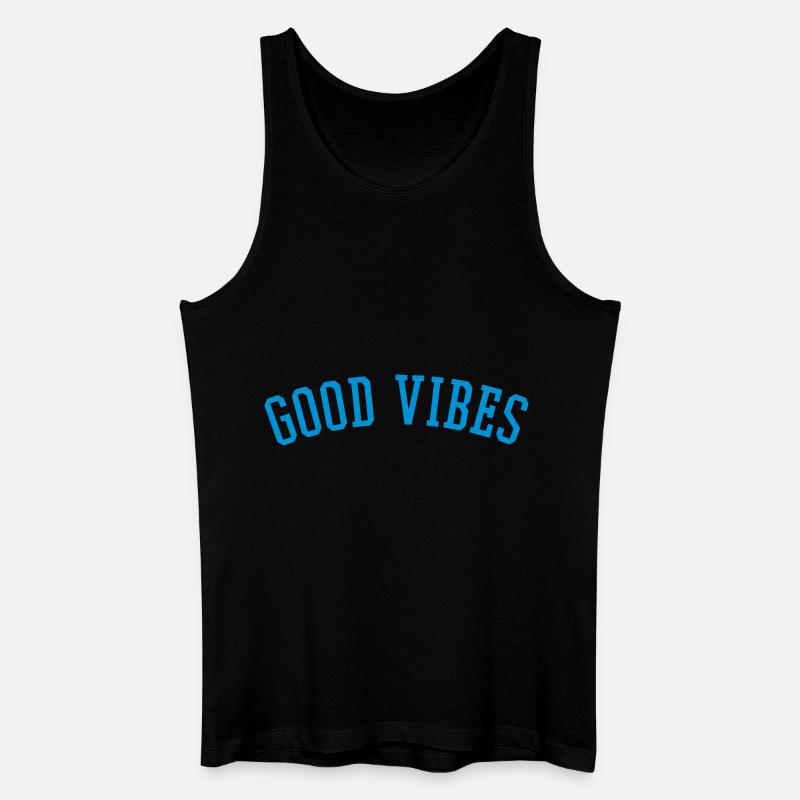 Good Vibes - Männer Bio Tank Top - Schwarz
