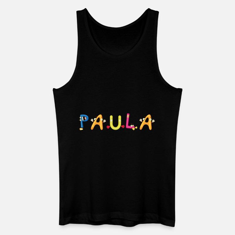 Paula - Männer Bio Tank Top - Schwarz