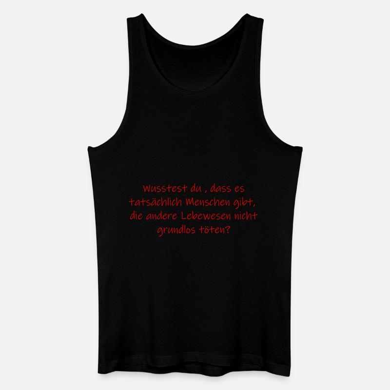 vegane Frage - Männer Bio Tank Top - Schwarz