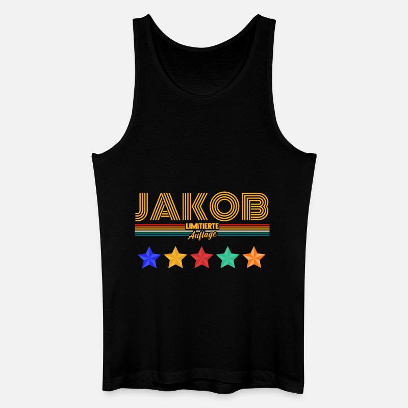 Jakob - Männer Bio Tank Top - Schwarz