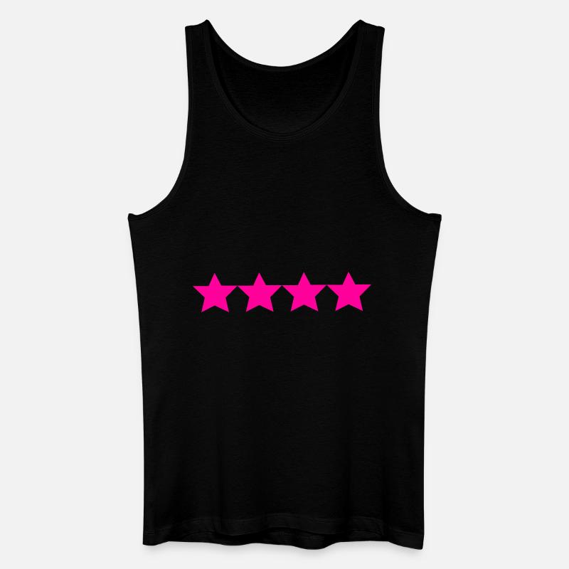 4sterne - Männer Bio Tank Top - Schwarz