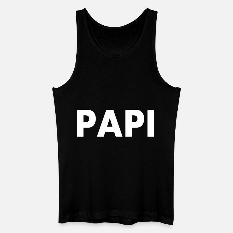 Papi - Männer Bio Tank Top - Schwarz