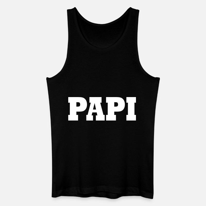 Papi - Männer Bio Tank Top - Schwarz