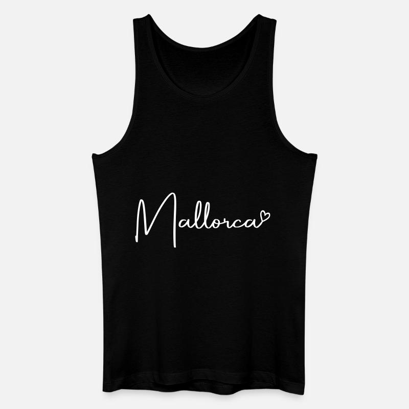 Mallorca Herz - Männer Bio Tank Top - Schwarz