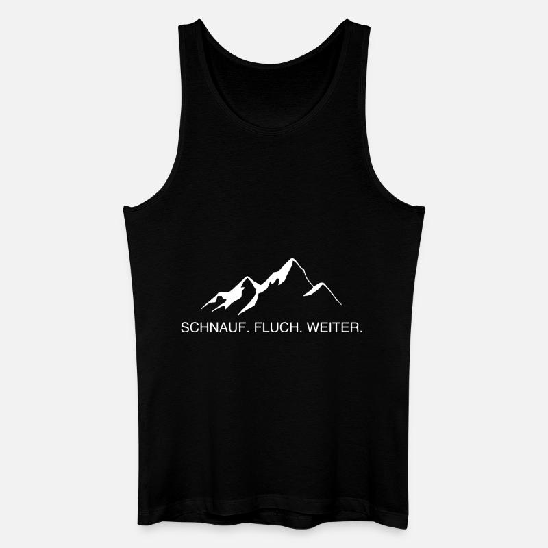 Schnauf fluch weiter - Männer Bio Tank Top - Schwarz