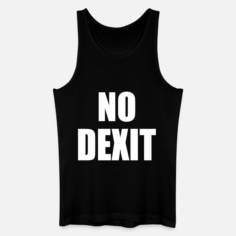 No dexit - Männer Bio Tank Top - Schwarz