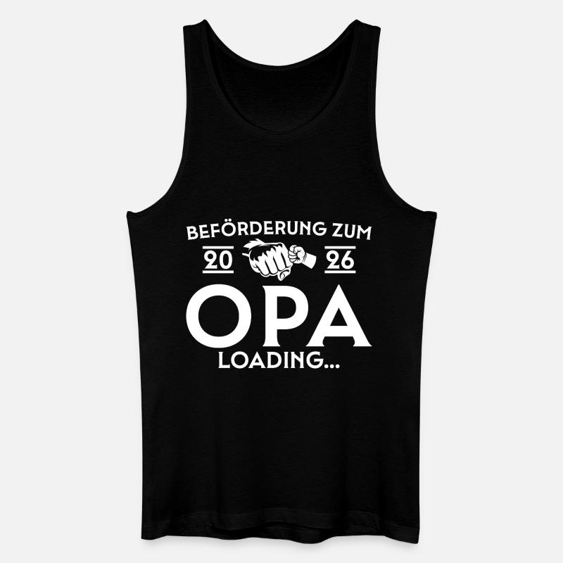 Werdender Opa 2026 loading - Männer Bio Tank Top - Schwarz