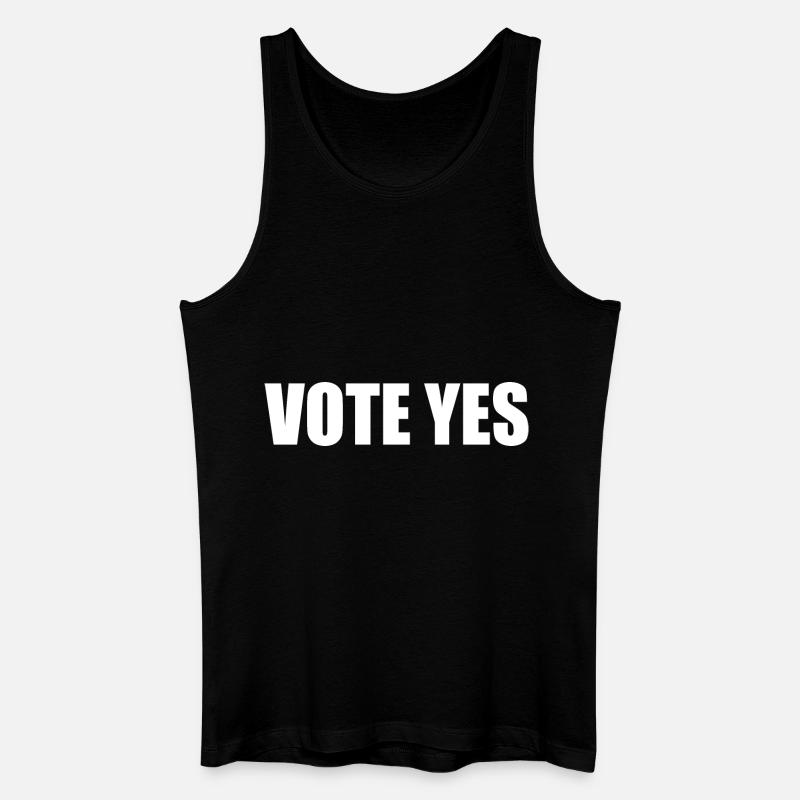 Vote yes - Männer Bio Tank Top - Schwarz