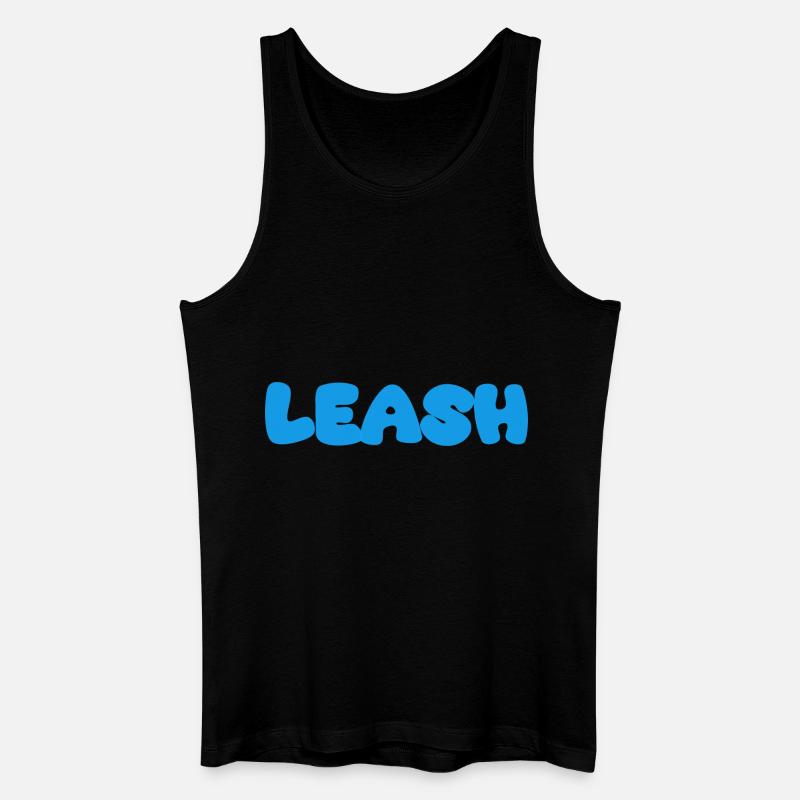 Leash Name Blau - Männer Bio Tank Top - Schwarz