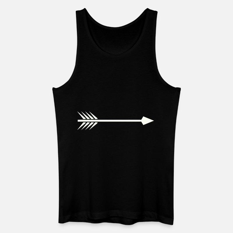 Pfeil - Männer Bio Tank Top - Schwarz