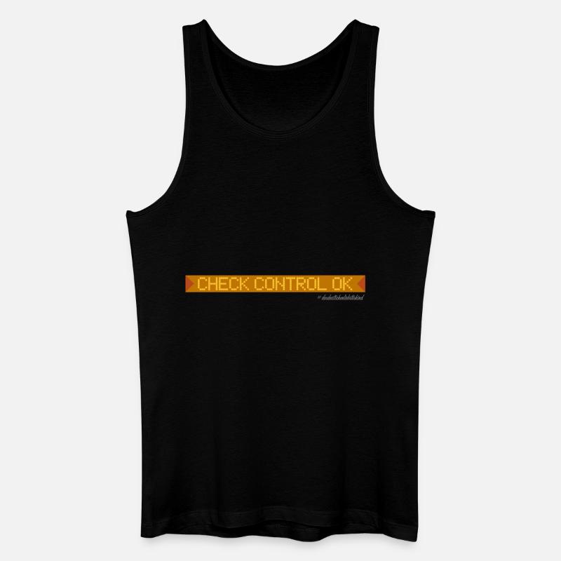 check control ok - Männer Bio Tank Top - Schwarz