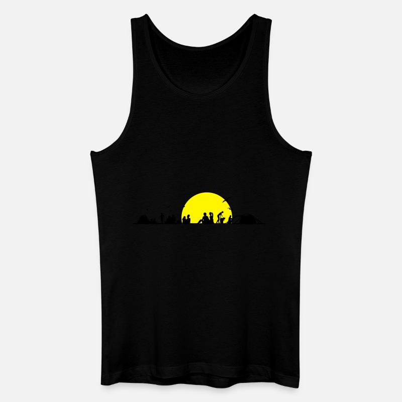 Freizeit - Zelten - Männer Bio Tank Top - Schwarz