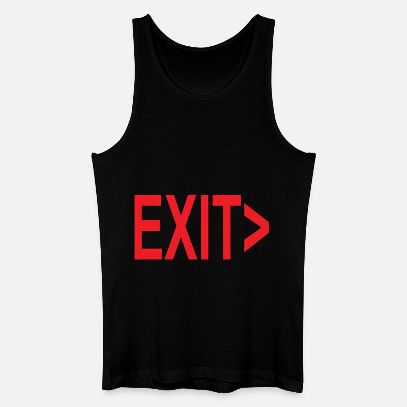 Exit / Exit / Emergency Exit - Men’s Organic Tank Top - black