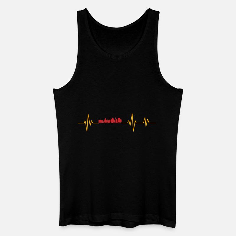 Heartbeat Dortmund - Geschenkidee - Männer Bio Tank Top - Schwarz