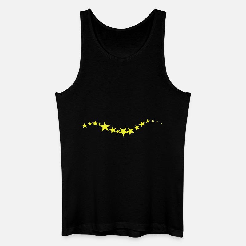 star_row - Männer Bio Tank Top - Schwarz