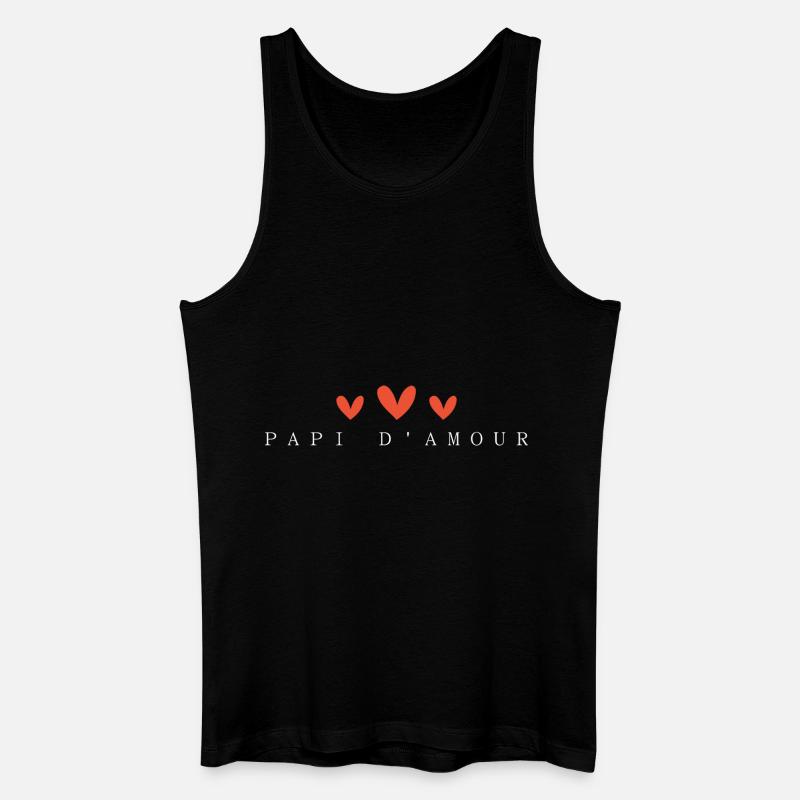 Opa der Liebe - Männer Bio Tank Top - Schwarz