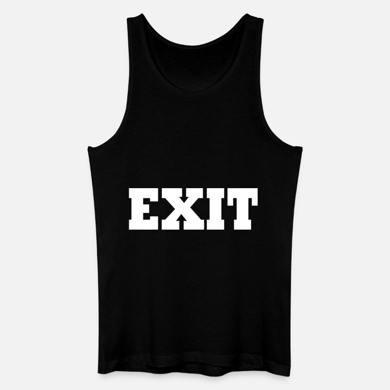 Exit - Männer Bio Tank Top - Schwarz